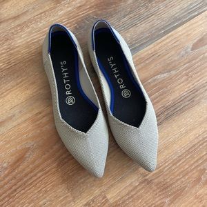 Rothy’s flats. Light gray. Size 7.5.